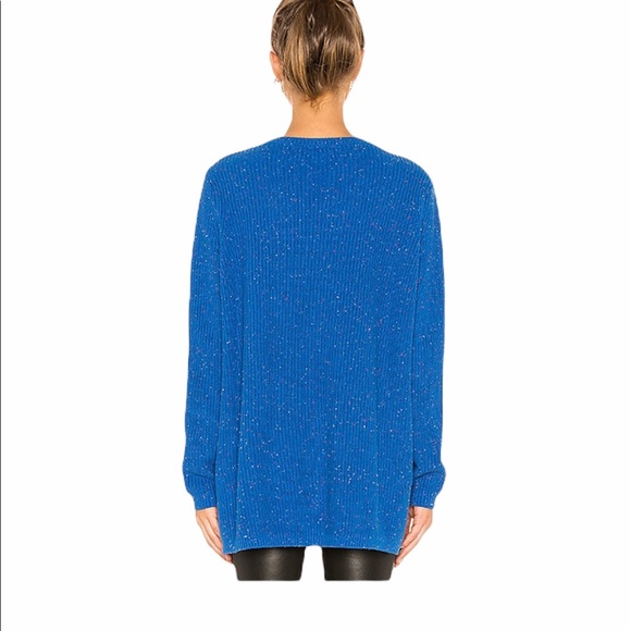 525 America Emma Shaker Sweater in Indigo Confetti - Picture 3 of 11